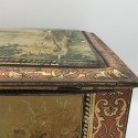Ancienne boîte  en tôle lithographiée | A biscuits ou bijoux | Miroir intérieur