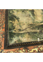Old lithographed tin box | For biscuits or jewelry | Interior mirror