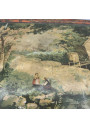 Old lithographed tin box | For biscuits or jewelry | Interior mirror