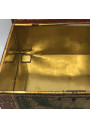 Old lithographed tin box | For biscuits or jewelry | Interior mirror