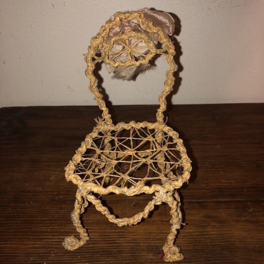 Old doll furniture | In wire and rope | For dollhouse
