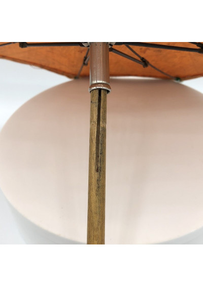 Ombrelle / Parapluie De Poupée Ancien - Bois Et Tissu à Fleurs - Années 1950