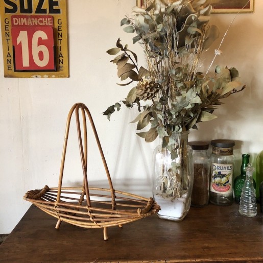 Vintage fruit basket | In rattan | Vintage table decoration