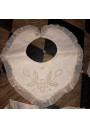 Lot de 4 bavoirs ancien pour bébé avec dentelles et broderies