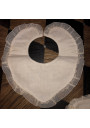 Lot de 4 bavoirs ancien pour bébé avec dentelles et broderies
