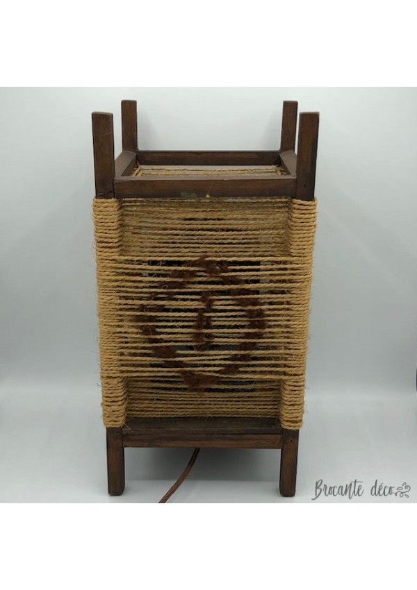 Lampe en corde vintage 60's - 70's