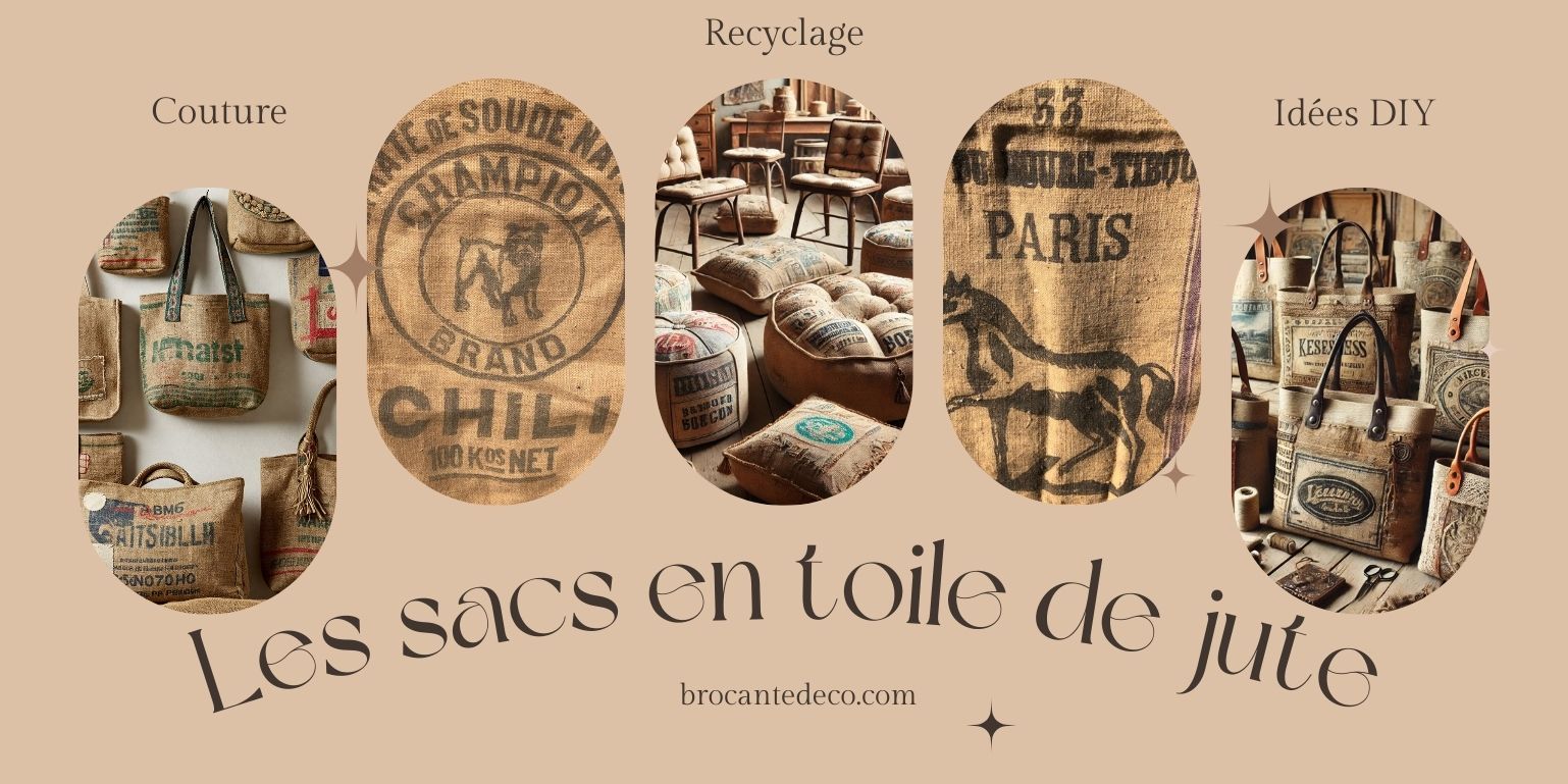 anciens sacs en toile de jute