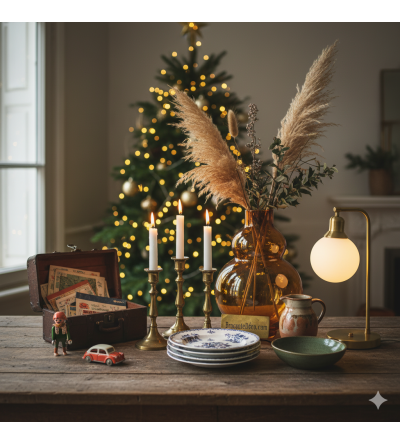 Idées Cadeaux Noël 2025 : La Brocante Tendance pour une Déco Vintage et Durable