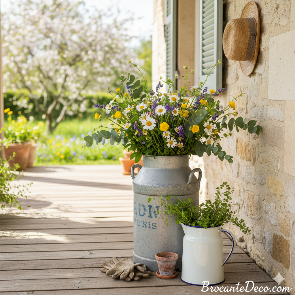 Le printemps arrive : sublimez votre déco avec des anciens bidons à lait !